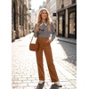 image:imageAstylish Womens Gingham Tops Lace Collar Elegant Blouses Long Sleeve Button Down ShirtsBlack