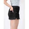 image:imageAstylish Womens High Waisted Denim Shorts Frayed Raw Hem Distressed Jean Shorts Stretchy Casual Summer ShortsBlack