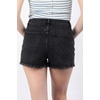 image:imageAstylish Womens High Waisted Denim Shorts Frayed Raw Hem Distressed Jean Shorts Stretchy Casual Summer ShortsBlack