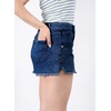 image:imageAstylish Womens High Waisted Denim Shorts Frayed Raw Hem Distressed Jean Shorts Stretchy Casual Summer ShortsDark Blue