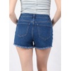 image:imageAstylish Womens High Waisted Denim Shorts Frayed Raw Hem Distressed Jean Shorts Stretchy Casual Summer ShortsSail Blue