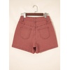 image:imageAstylish Womens High Waisted Shorts Jean Stretchy Casual Fashion Trendy Double Button Fly Denim ShortsMineral Red