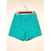 image:imageAstylish Womens High Waisted Shorts Jean Stretchy Casual Fashion Trendy Double Button Fly Denim ShortsSea Green