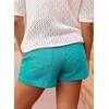 image:imageAstylish Womens High Waisted Shorts Jean Stretchy Casual Fashion Trendy Double Button Fly Denim ShortsSea Green
