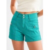 image:imageAstylish Womens High Waisted Shorts Jean Stretchy Casual Fashion Trendy Double Button Fly Denim ShortsSea Green