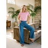 image:imageAstylish Womens Wide Leg Jeans High Waisted Relaxed Fit Casual Denim PantsBeau Blue