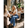 image:imageAstylish Womens Wide Leg Jeans High Waisted Relaxed Fit Casual Denim PantsBeau Blue