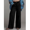image:imageAstylish Womens Wide Leg Jeans High Waisted Relaxed Fit Casual Denim PantsBlack