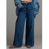 image:imageAstylish Womens Wide Leg Jeans High Waisted Relaxed Fit Casual Denim PantsBluing
