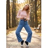 image:imageAstylish Womens Wide Leg Jeans High Waisted Relaxed Fit Casual Denim PantsDark Blue