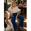 image:imageAstylish Womens Wide Leg Jeans High Waisted Relaxed Fit Casual Denim PantsSail Blue