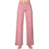 image:imageAstylish Womens High Waisted Wide Leg Straight JeansPeach Blossom