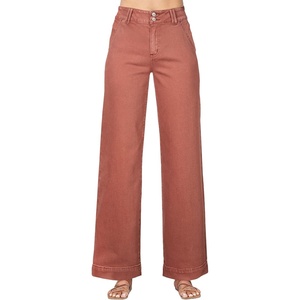 image:imageAstylish Womens High Waisted Wide Leg Straight JeansGold Flame