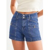 image:imageAstylish Womens High Waisted Shorts Jean Stretchy Casual Fashion Trendy Double Button Fly Denim ShortsIvy