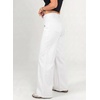 image:imageAstylish Womens Wide Leg Jeans High Waisted Double Buttons Stretchy Straight Leg Jean Trendy Denim Pants Big PocketsWhite