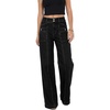 image:imageAstylish Womens Wide Leg Jeans High Waisted Double Buttons Stretchy Straight Leg Jean Trendy Denim Pants Big PocketsBlack