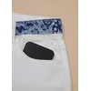 image:imageAstylish Jeans for Women High Waist Button Down Stretchy Wide Leg Paisley Print Belt Denim Pants with PocketsWhite
