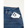 image:imageAstylish Womens High Waist Wide Leg Straight Stretch Jeans Pockets Rivet Retro Early Fall Fashion Denim PantsAshleigh Blue