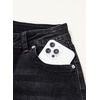 image:imageAstylish Womens High Waist Wide Leg Straight Stretch Jeans Pockets Rivet Retro Early Fall Fashion Denim PantsColor Black