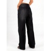 image:imageAstylish Womens High Waist Wide Leg Straight Stretch Jeans Pockets Rivet Retro Early Fall Fashion Denim PantsColor Black