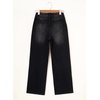 image:imageAstylish Womens High Waist Wide Leg Straight Stretch Jeans Pockets Rivet Retro Early Fall Fashion Denim PantsColor Black