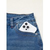 image:imageAstylish Womens High Waist Wide Leg Straight Stretch Jeans Pockets Rivet Retro Early Fall Fashion Denim PantsDirty Blue