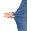 image:imageAstylish Womens High Waist Wide Leg Straight Stretch Jeans Pockets Rivet Retro Early Fall Fashion Denim PantsDirty Blue