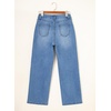 image:imageAstylish Womens High Waist Wide Leg Straight Stretch Jeans Pockets Rivet Retro Early Fall Fashion Denim PantsDusk Blue
