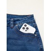 image:imageAstylish Womens High Waist Wide Leg Straight Stretch Jeans Pockets Rivet Retro Early Fall Fashion Denim PantsSail Blue