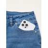 image:imageAstylish Womens High Waist Wide Leg Straight Stretch Jeans Pockets Rivet Retro Early Fall Fashion Denim PantsSky Blue