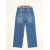 image:imageAstylish Womens High Waist Wide Leg Straight Stretch Jeans Pockets Rivet Retro Early Fall Fashion Denim PantsSky Blue