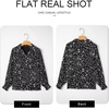 image:imageAstylish Women 2025 Casual Polka Dot Blouses Smocked Long Sleeve V Neck Collared Shirts Chiffon Bohemian TopsBlack