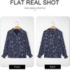 image:imageAstylish Women 2025 Casual Polka Dot Blouses Smocked Long Sleeve V Neck Collared Shirts Chiffon Bohemian TopsDark Blue