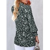 image:imageAstylish Women 2025 Casual Polka Dot Blouses Smocked Long Sleeve V Neck Collared Shirts Chiffon Bohemian TopsGreen