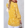 image:imageAstylish Women 2025 Casual Polka Dot Blouses Smocked Long Sleeve V Neck Collared Shirts Chiffon Bohemian TopsYellow