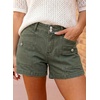 image:imageAstylish Womens High Waisted Shorts Jean Stretchy Casual Fashion Trendy Double Button Fly Denim ShortsFour Leaf Clover
