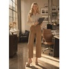 image:imageAstylish Womens High Waisted Jeans Stretchy Straight Leg Seamed Front Trendy Denim PantsBrown