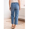 image:imageAstylish Womens High Waisted Jeans Stretchy Straight Leg Seamed Front Trendy Denim PantsDark Blue