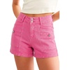image:imageAstylish Womens High Waisted Shorts Jean Stretchy Casual Fashion Trendy Double Button Fly Denim ShortsSachet Pink