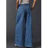 image:imageAstylish Womens Wide Leg Jeans High Waisted Stretchy Buttoned Raw Hem Straight Leg Denim PantsIvy