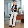 image:imageAstylish Womens Wide Leg Jeans High Waisted Stretchy Buttoned Raw Hem Straight Leg Denim PantsWhite