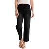 image:imageAstylish Womens High Waisted Jeans Stretchy Straight Leg Seamed Front Trendy Denim PantsBlack