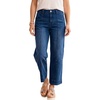 image:imageAstylish Womens High Waisted Jeans Stretchy Straight Leg Seamed Front Trendy Denim PantsBluing