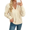 image:imageAstylish Womens Knit Open Front Button Down Hollow Out Cardigan Sweaters  Long SleeveV NeckCrochetChunky2026LightweightCasualBusinessWorkDailySolid Color100 AcrylicWintersFallDateBeige