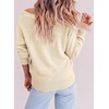 image:imageAstylish Womens Knit Open Front Button Down Hollow Out Cardigan Sweaters  Long SleeveV NeckCrochetChunky2026LightweightCasualBusinessWorkDailySolid Color100 AcrylicWintersFallDateBeige