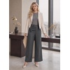 image:imageAstylish Womens High Waisted Wide Leg Pants  Double Ring BeltSide PocketsFall Dress TrousersCarbon Grey
