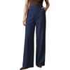 image:imageAstylish Womens High Waisted Wide Leg Pants  Double Ring BeltSide PocketsFall Dress TrousersNavy Blue