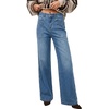 image:imageAstylish Womens Wide Leg High Waisted Denim Pants  Front PocketsStraight LegStyleRetro DenimWith StitchingIvy