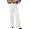 image:imageAstylish Womens Wide Leg High Waisted Denim Pants  Front PocketsStraight LegStyleRetro DenimWith StitchingWhite