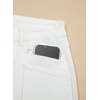 image:imageAstylish Womens Wide Leg High Waisted Denim Pants  Front PocketsStraight LegStyleRetro DenimWith StitchingWhite